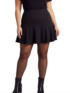 BISOU BISOU Skater Skirt Michele Black Size 16 Plus